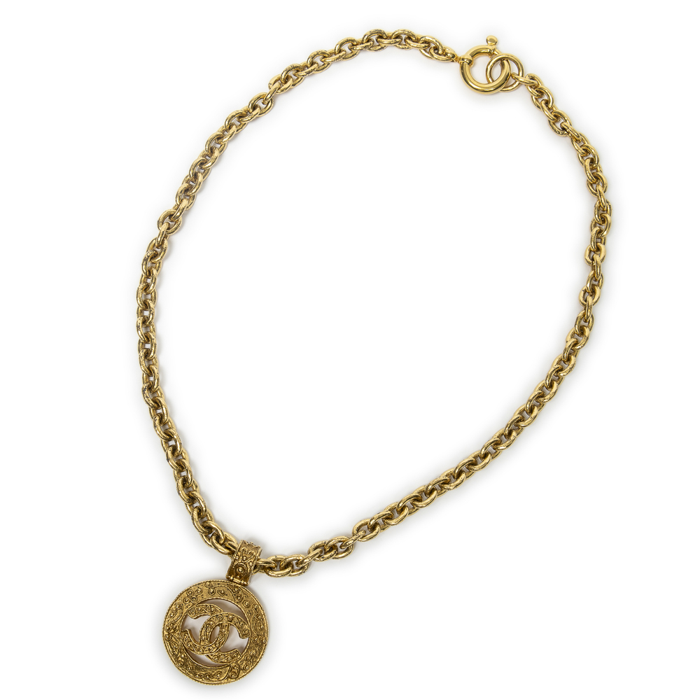 Chanel CC Medallion Pendant Necklace